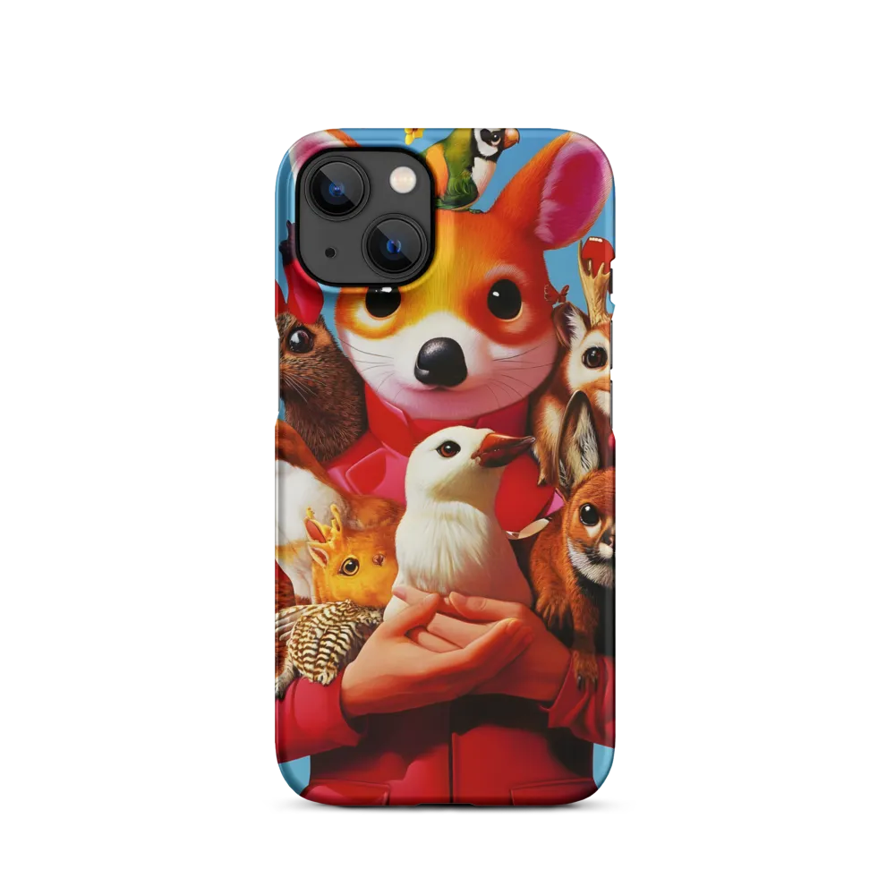 Harmony in Whimsy: A Modern Animal Ensemble | Phone Case |  13 | Snap Case | Matte