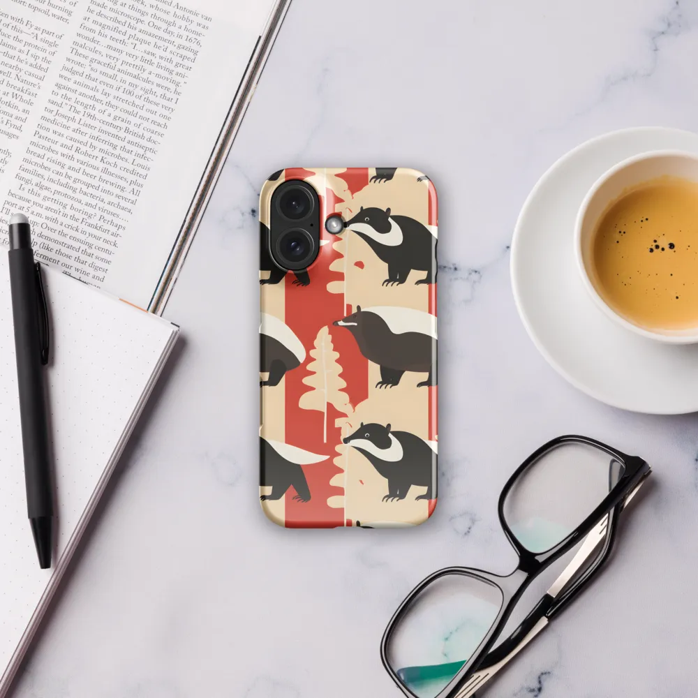 Wildlife Pattern: The Badger Tale | Phone Case |  16 | Snap Case | Glossy