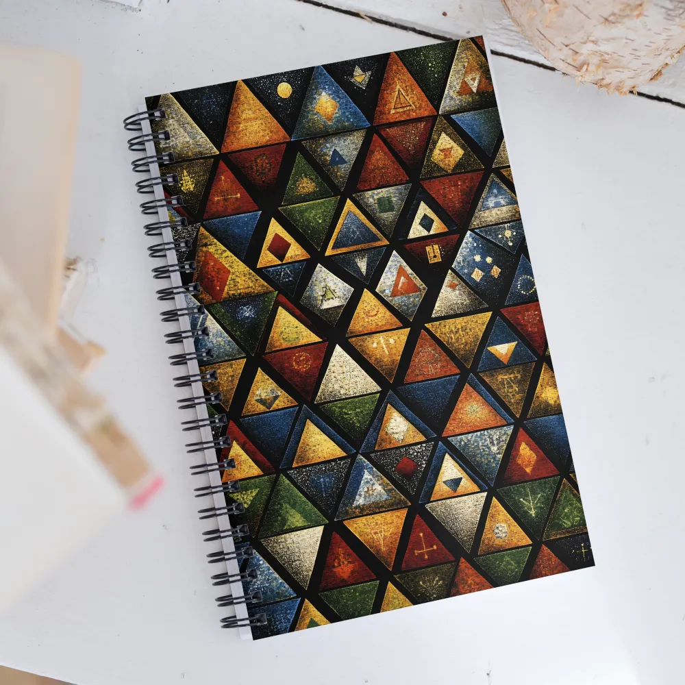 Dynamic Triangular Harmony | Spiral Notebook