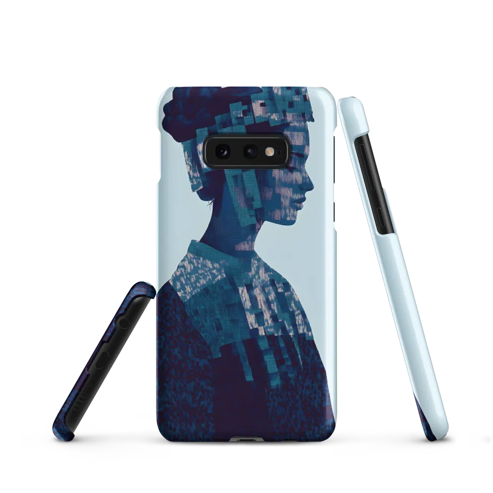 Digital Portrait in Abstract Blue