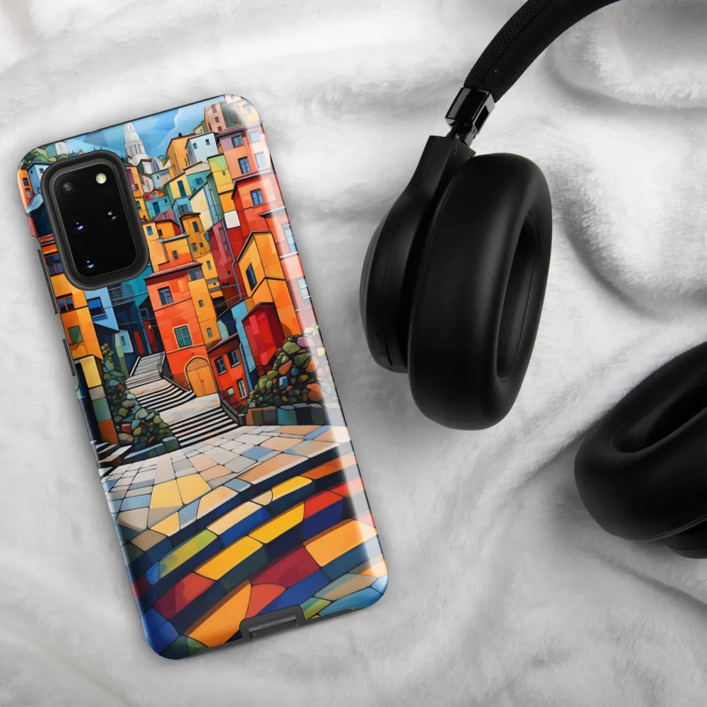 Vibrant Village: A Cubist Journey