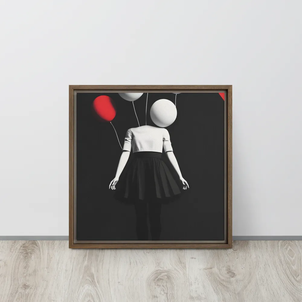 Suspended in Mystery | Canvas with Brown Frame | 16″×16″