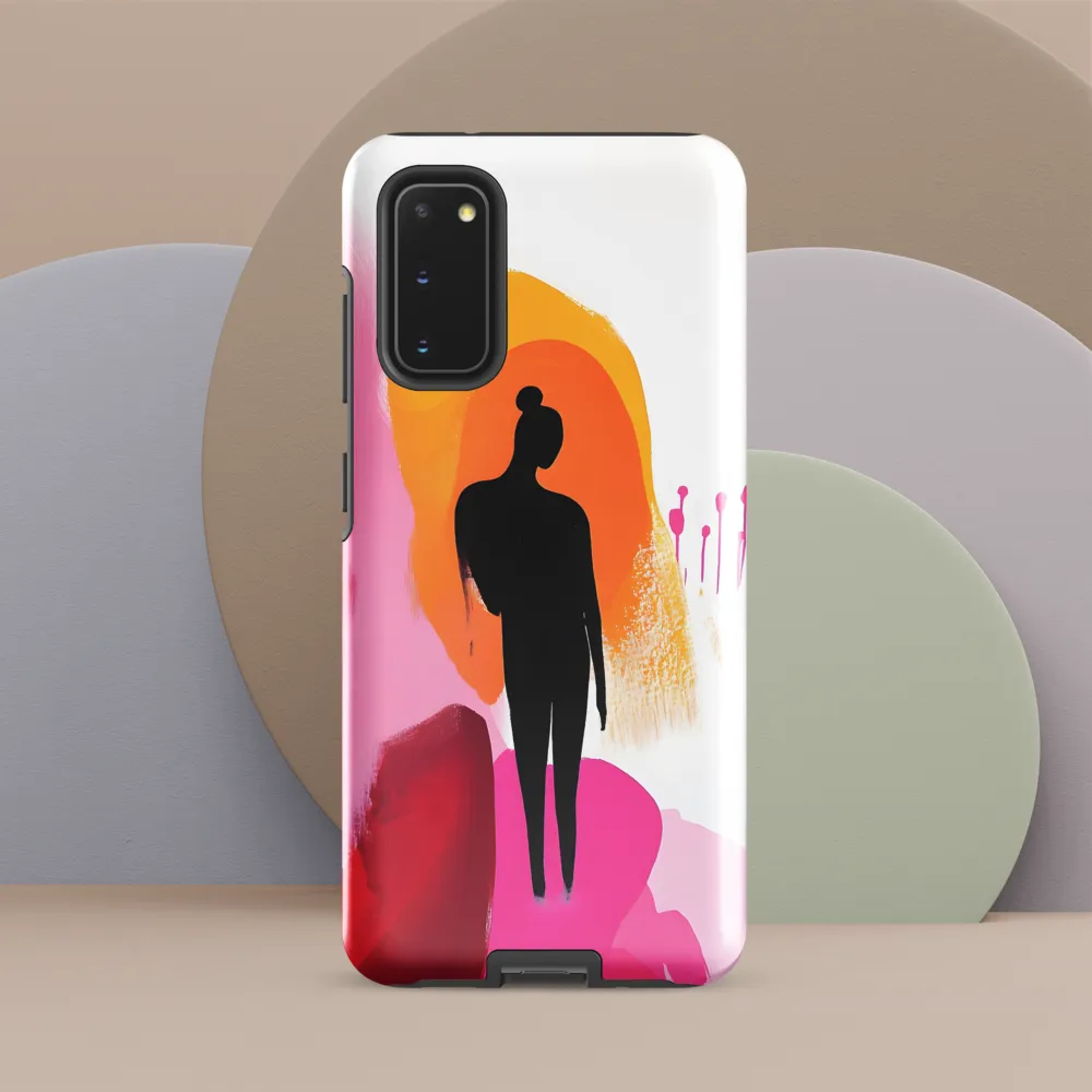 Silhouette in Colorful Abstraction
