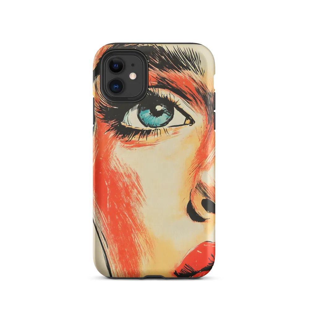 Intense Gaze: A Pop Art Portrait | Phone Case |  11 | Tough Case | Matte