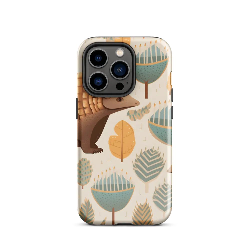 Pangolins in a Whimsical Habitat | Phone Case |  14 Pro | Tough Case | Glossy