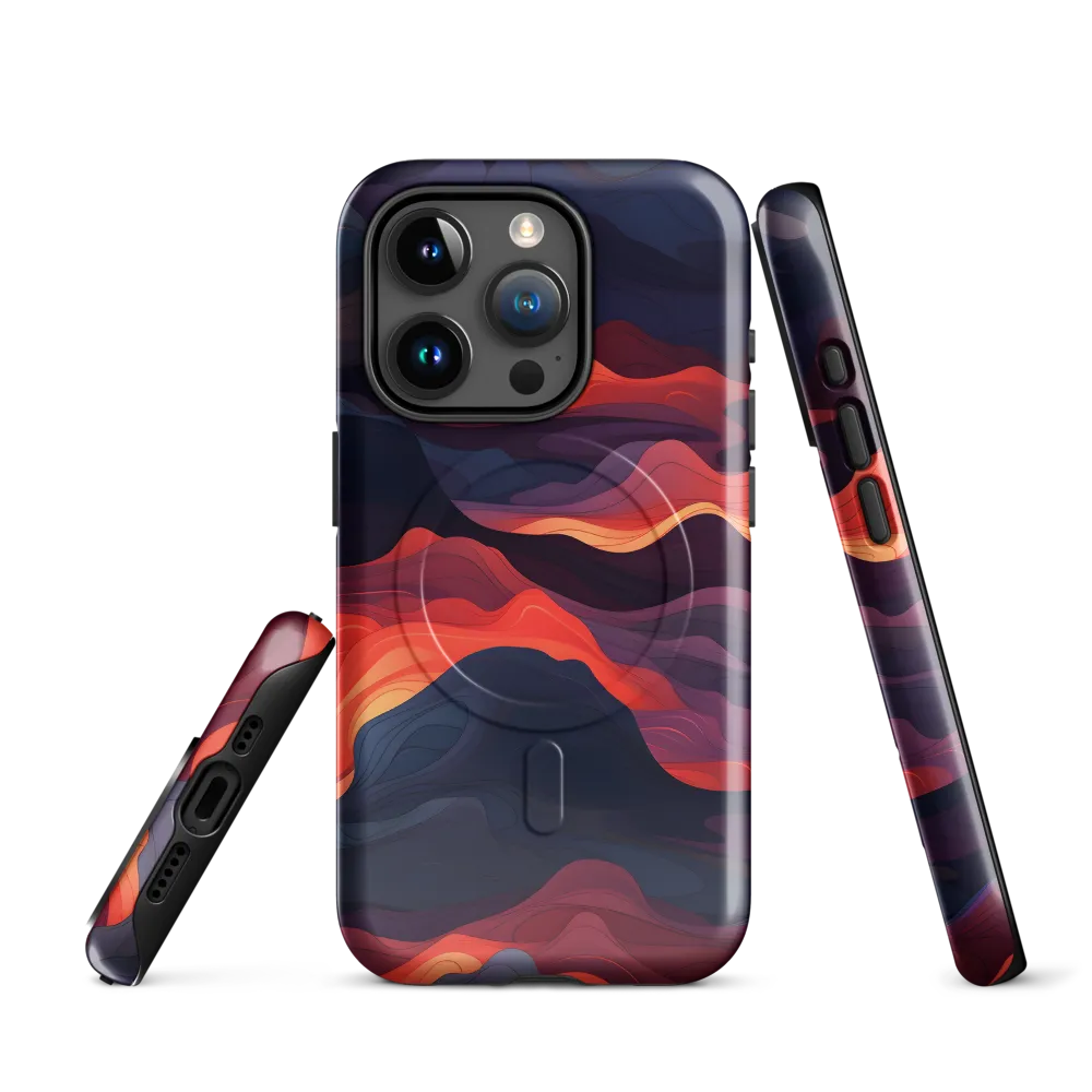 Ethereal Waves of Color | Phone Case |  15 Pro | MagSafe® Tough Case | Glossy