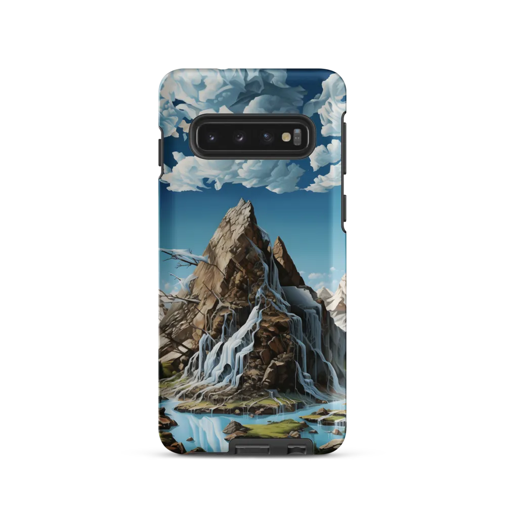 Majestic Cascade: A Mountain Masterpiece | Phone Case |  S10 | Tough Case | Matte