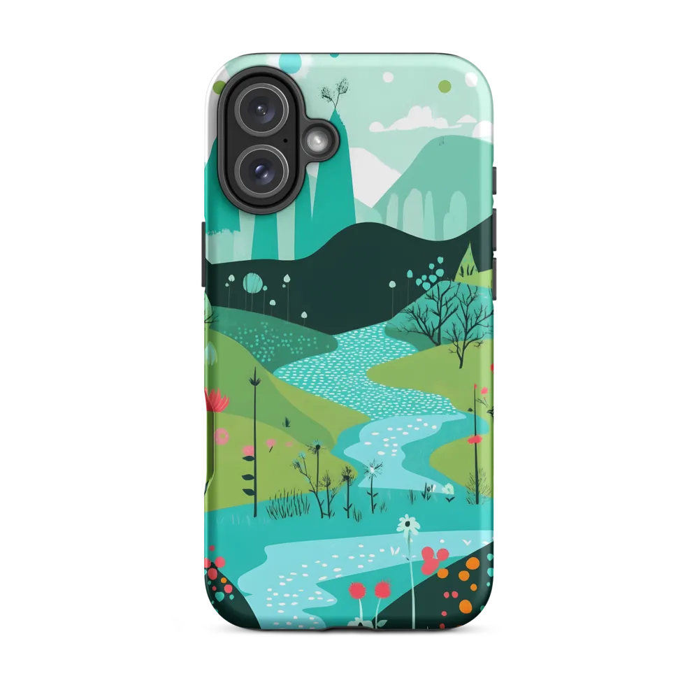 Whimsical River in a Lush Landscape