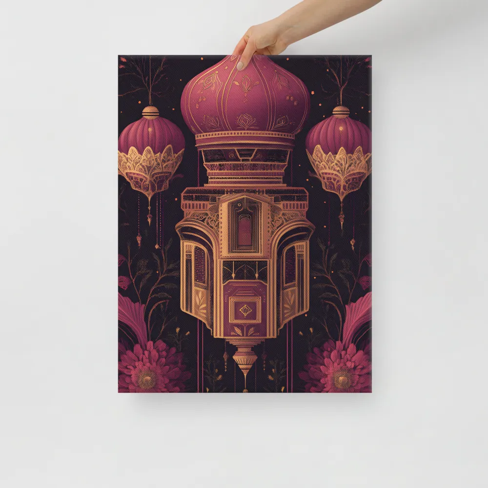 Ornate Harmony: A Digital Floral Architecture | Canvas | 18″×24″