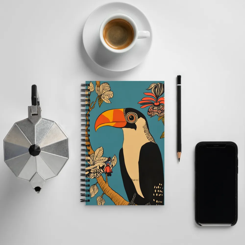 Tropical Majesty: The Toucan at Rest | Spiral Notebook