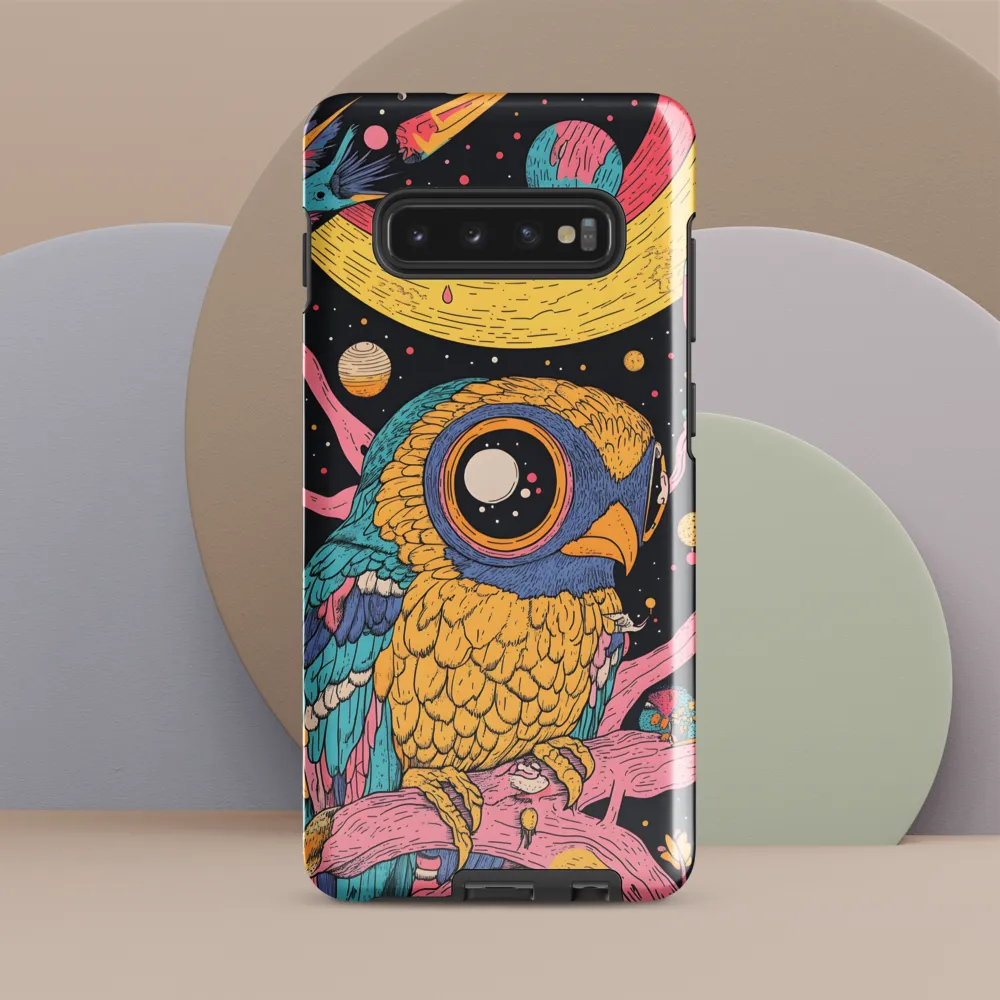 Whimsical Cosmic Owl | Phone Case |  S10 Plus | Tough Case | Glossy