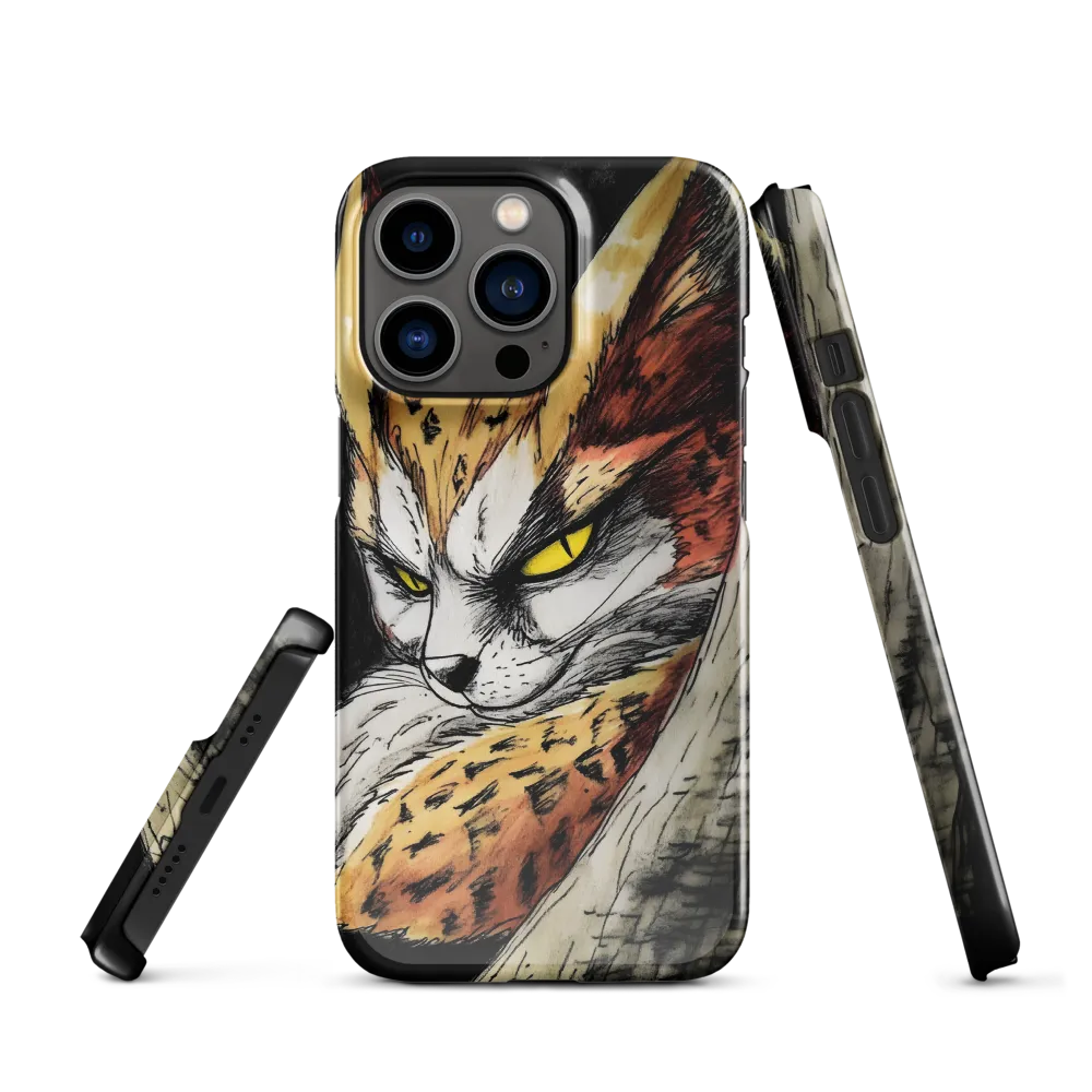 Fierce Gaze of the Wild Cat | Phone Case |  13 Pro | Snap Case | Glossy