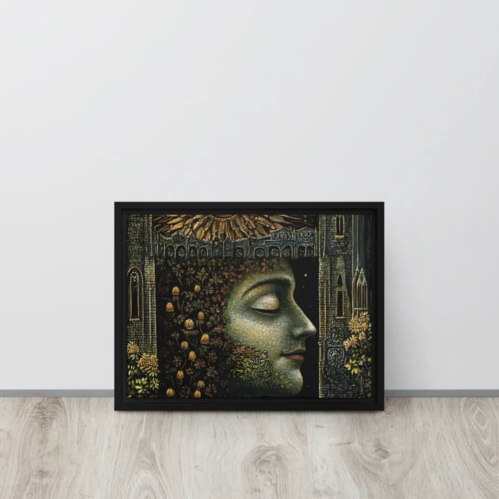 Nature’s Embrace: The Infinite Connection | Canvas with Black Frame | 12″×16″