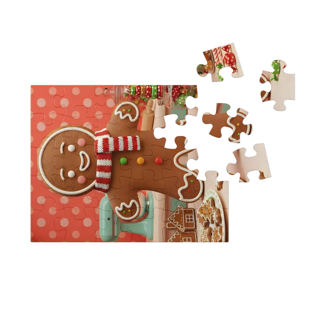 Gingerbread Cheer 
 Jigsaw Puzzle in Tin Box