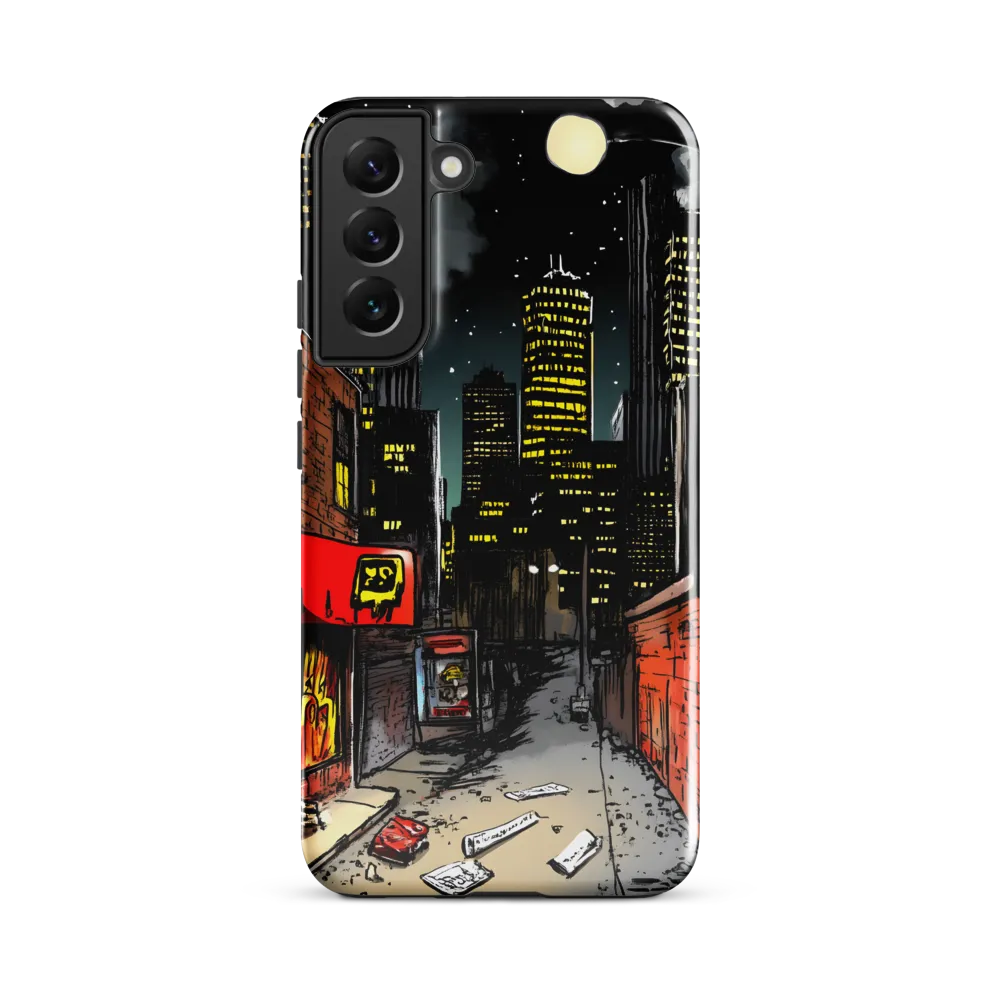 Nocturnal Cityscape: The Hidden Alley | Phone Case |  S22 Plus | Tough Case | Glossy