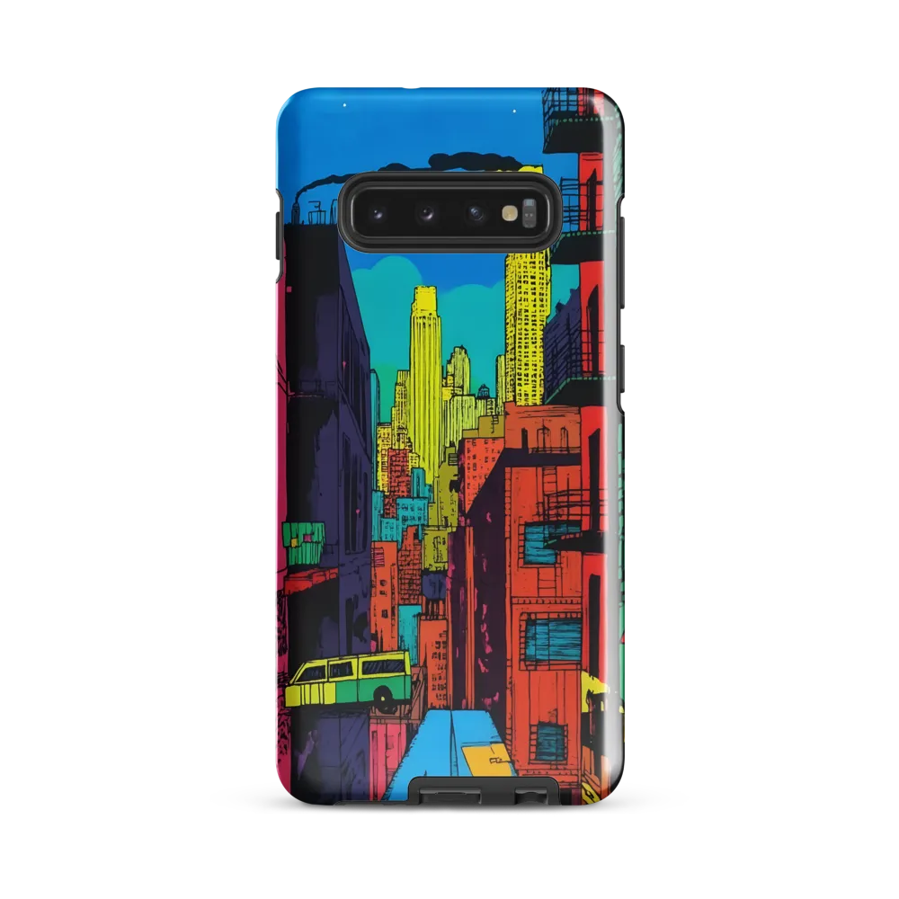 Urban Vibrance: A Pop Art Cityscape | Phone Case |  S10 Plus | Tough Case | Glossy