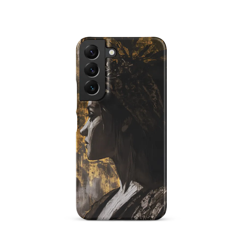 Golden Elegance: A Modern Profile Portrait