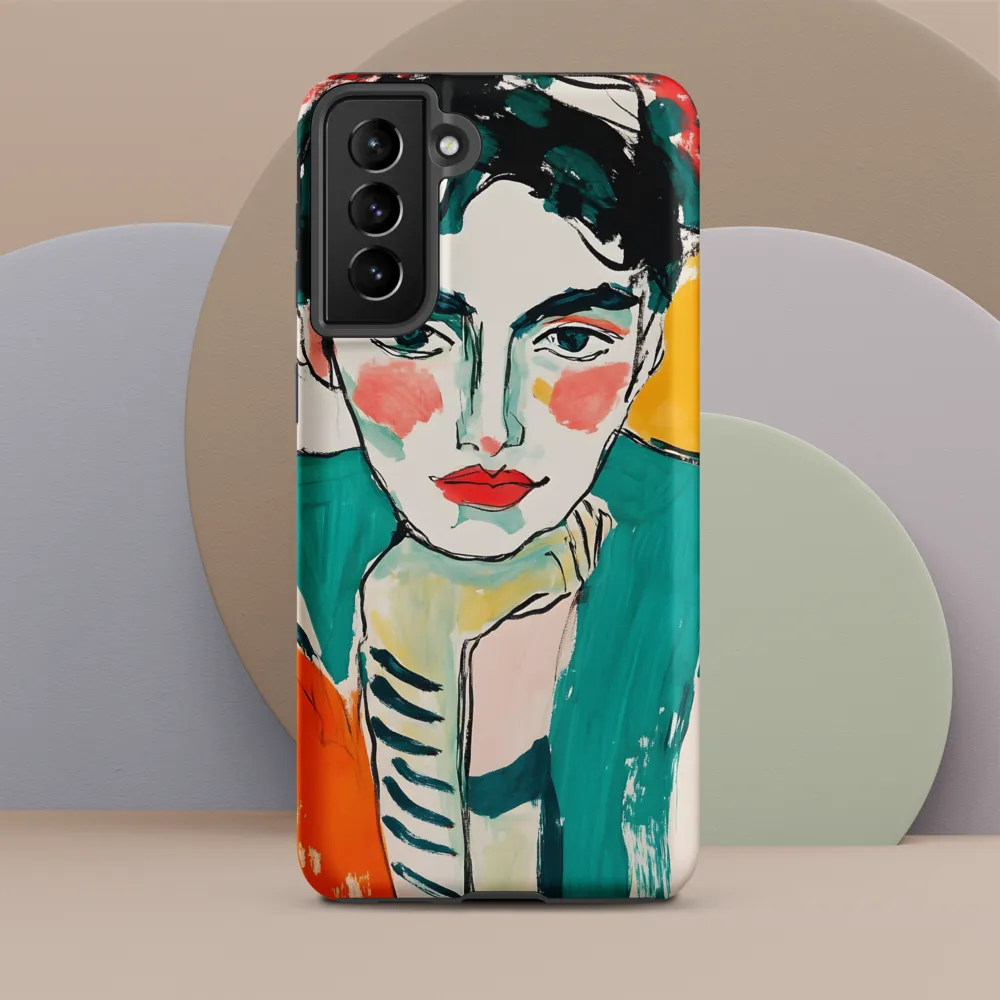 Contemplative Portrait in Bold Hues