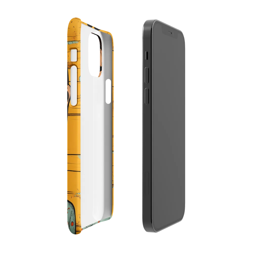 Wide-Eyed Portrait on Distressed Yellow Planks