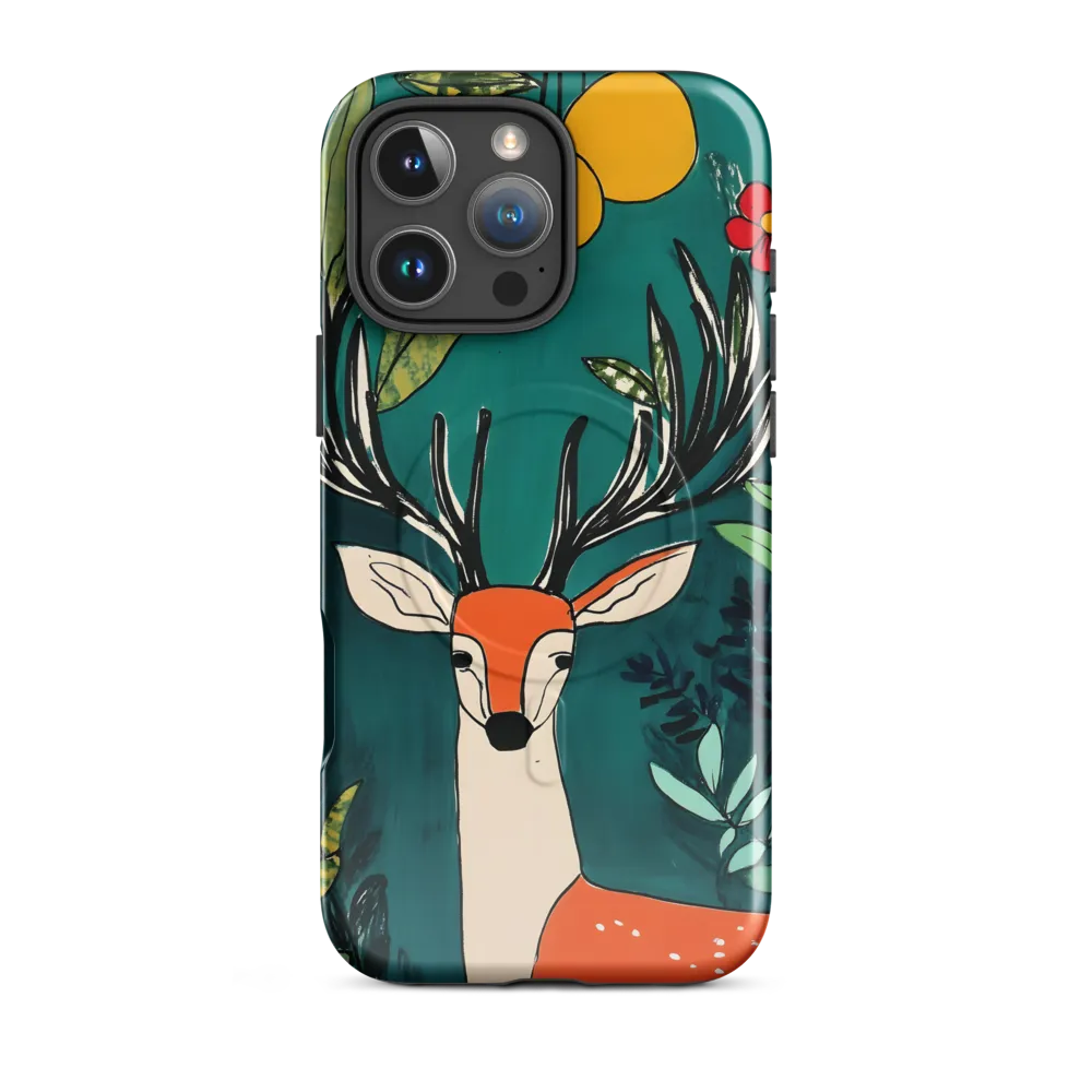 Nature's Embrace: The Majestic Deer | Phone Case |  16 Pro Max | MagSafe® Tough Case | Glossy