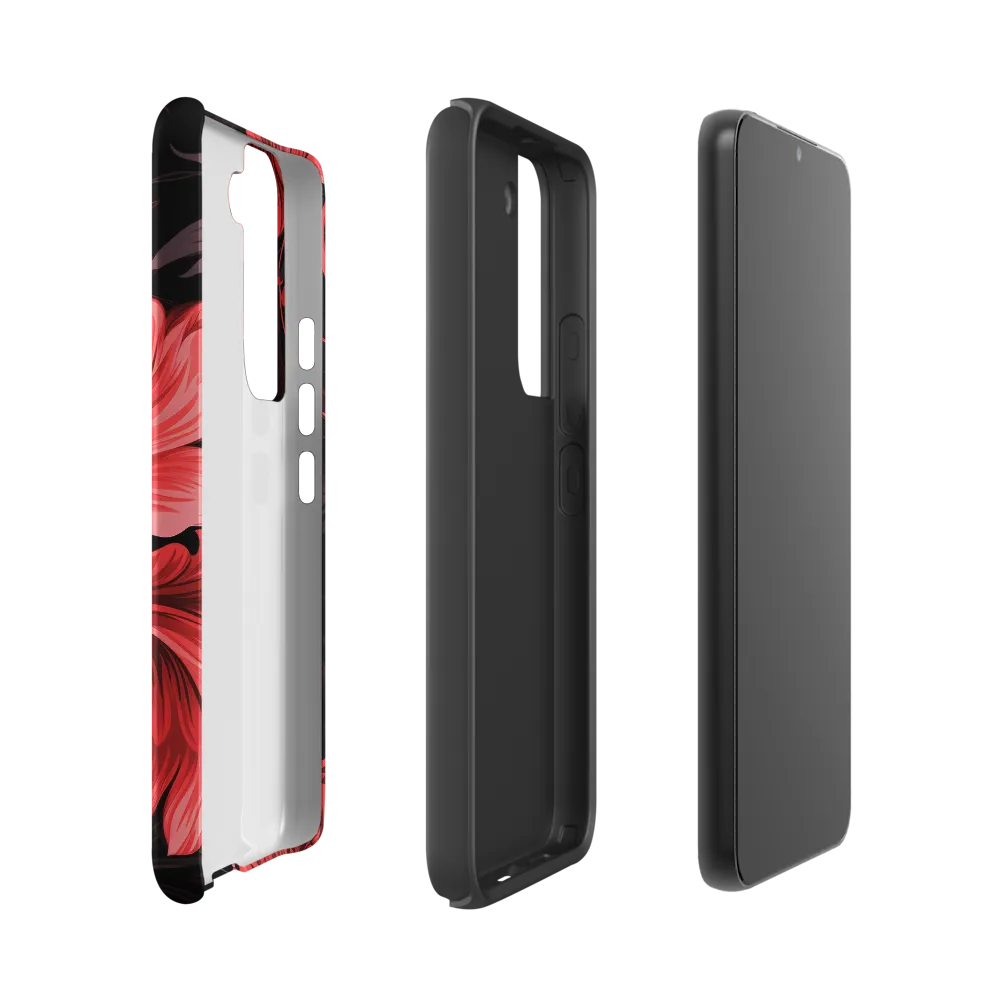 Tropical Elegance in Red | Phone Case |  S22 | Tough Case | Matte