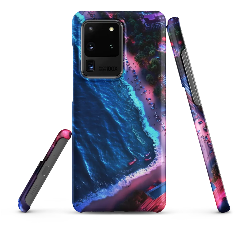 Twilight Reflections: A Serene Beach Aerial | Phone Case |  S20 Ultra | Snap Case | Matte