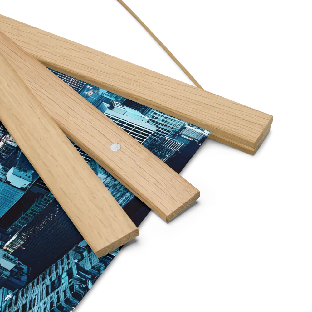 Dynamic Urban Symphony | Poster With Oak Wood Hanger | 10″×10″
