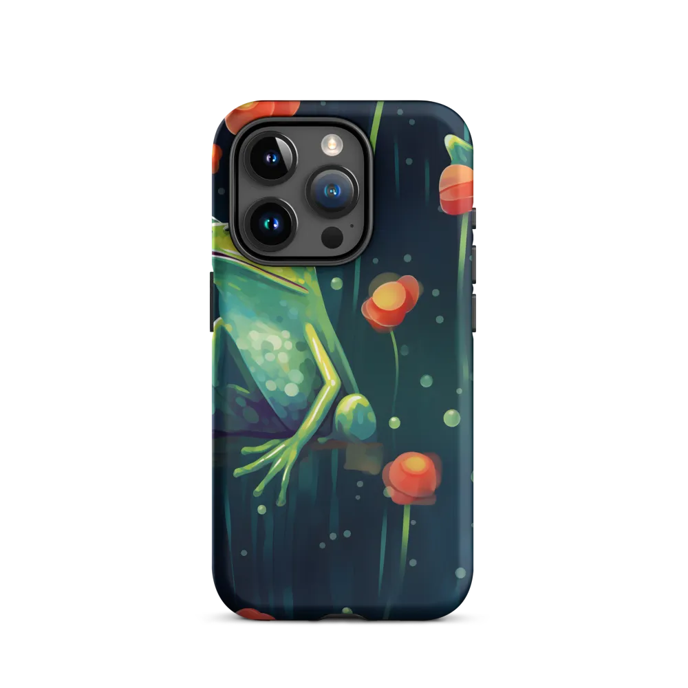 Playful Frogs in a Lush Pond