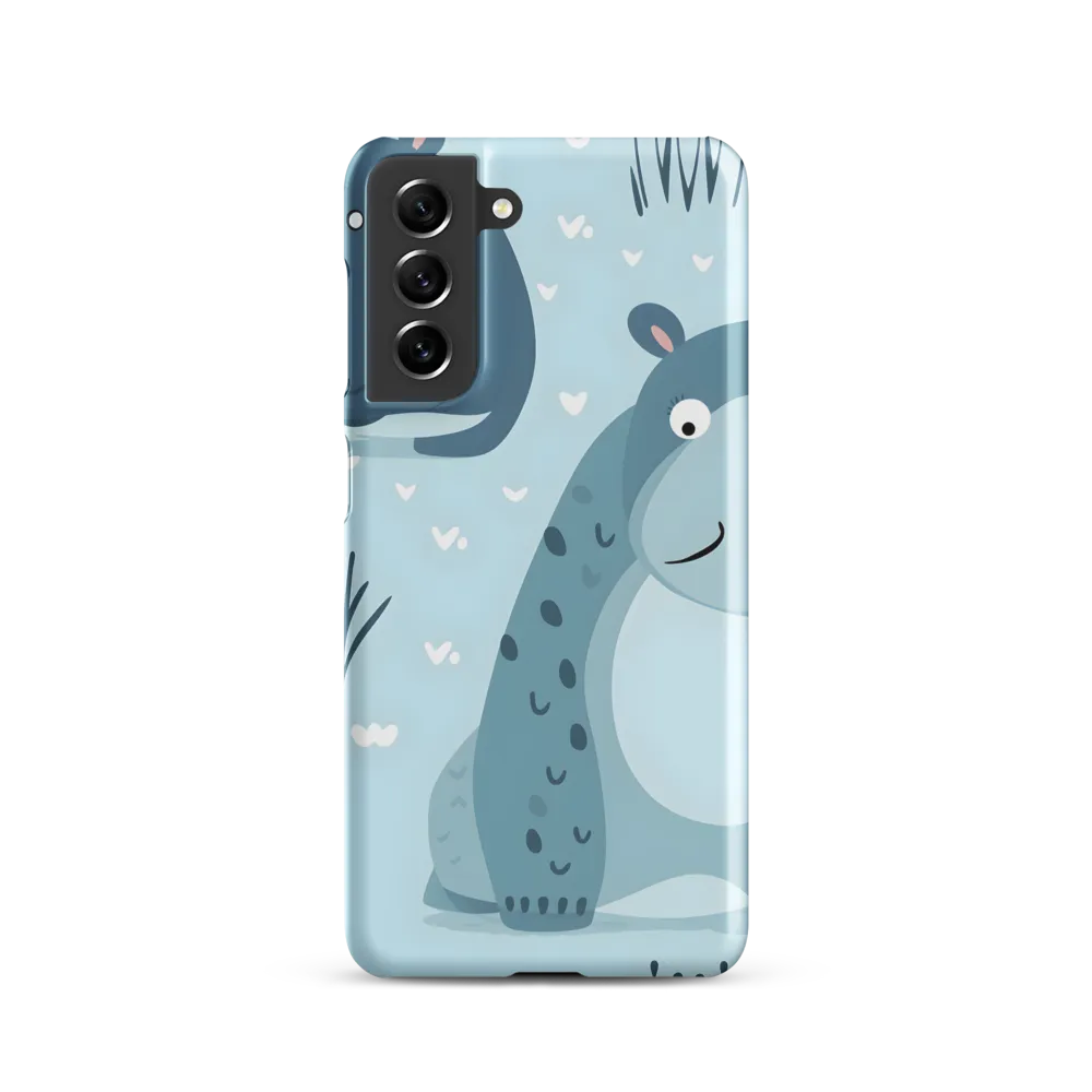 Whimsical Hippo Delight | Phone Case |  S21 | Snap Case | Matte