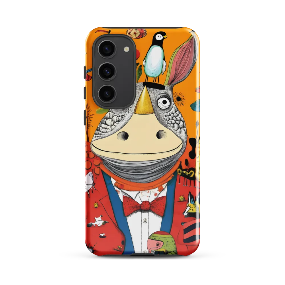 Whimsical Rhinoceros: A Playful Encounter