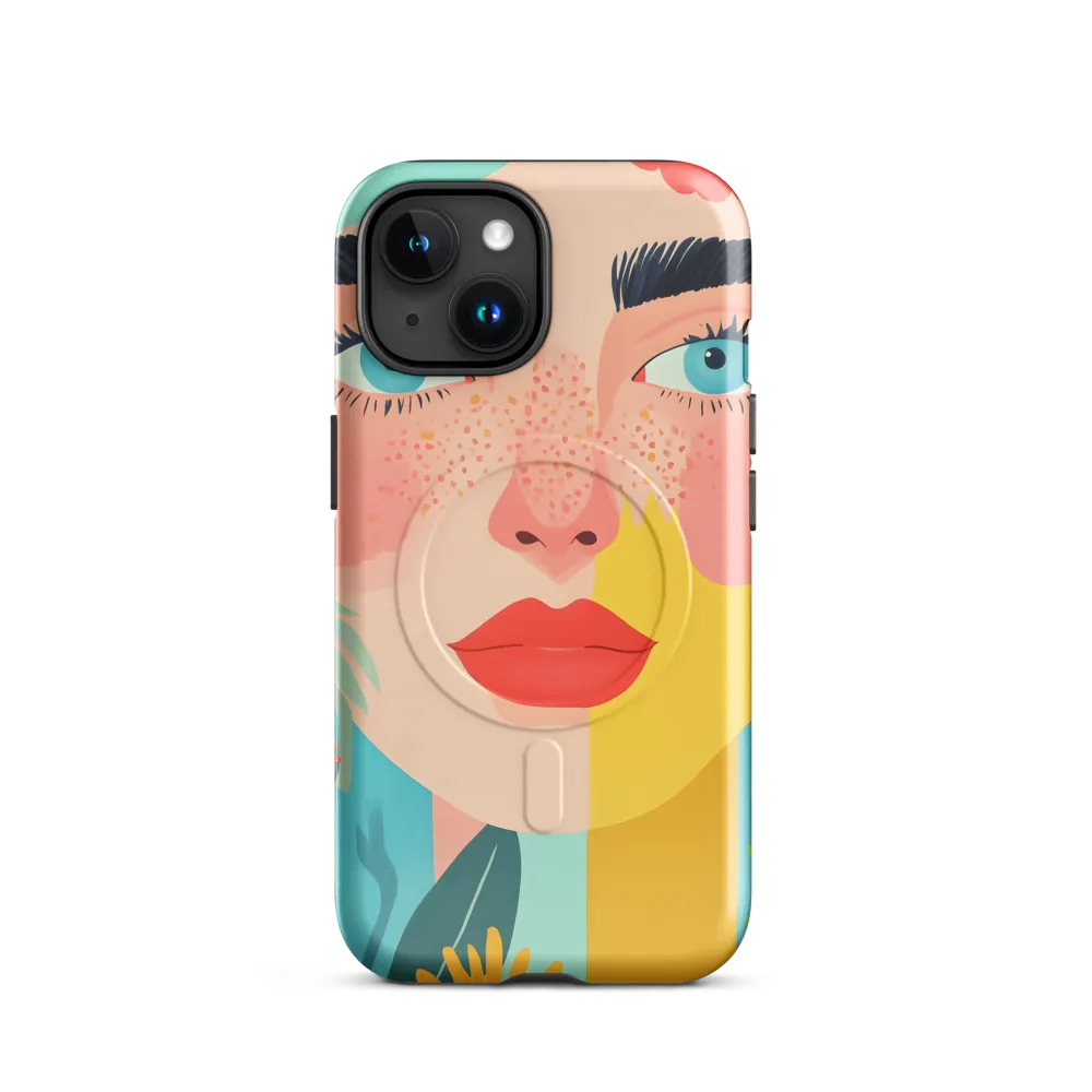 Floral Serenity: A Modern Portrait