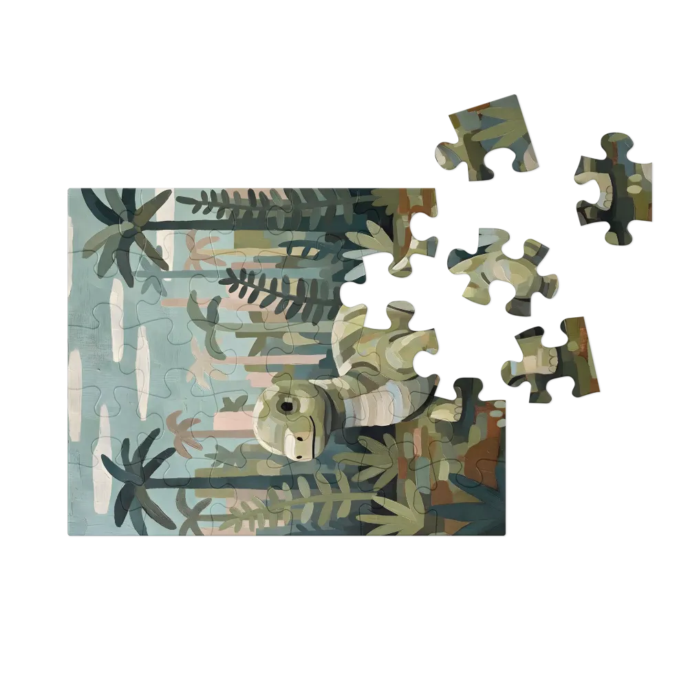 Little Forest Dinosaur 
 Jigsaw Puzzle in Tin Box