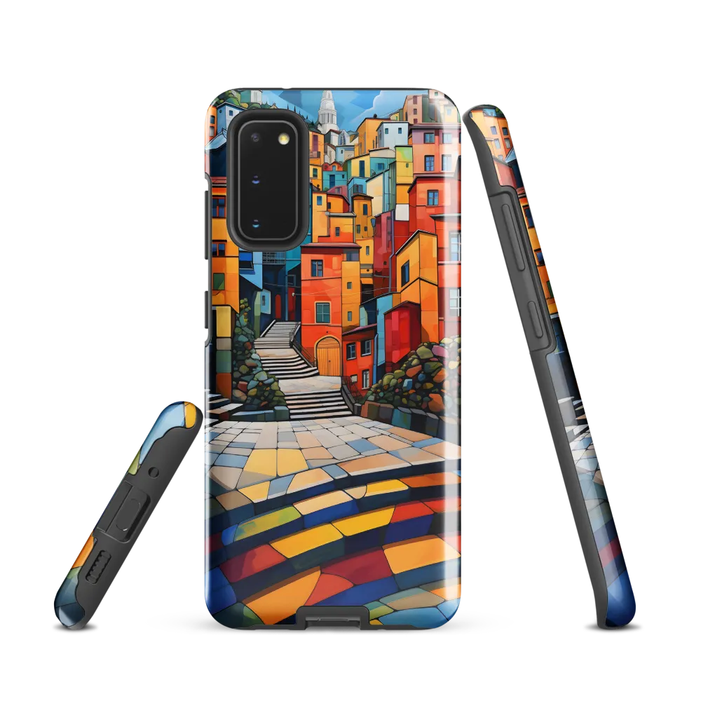 Vibrant Village: A Cubist Journey