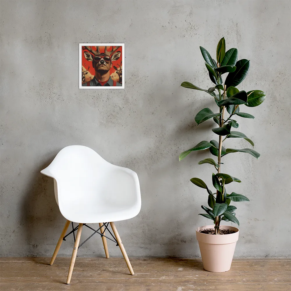 The Hunter's Spirit | Poster with White Frame | 12″×12″
