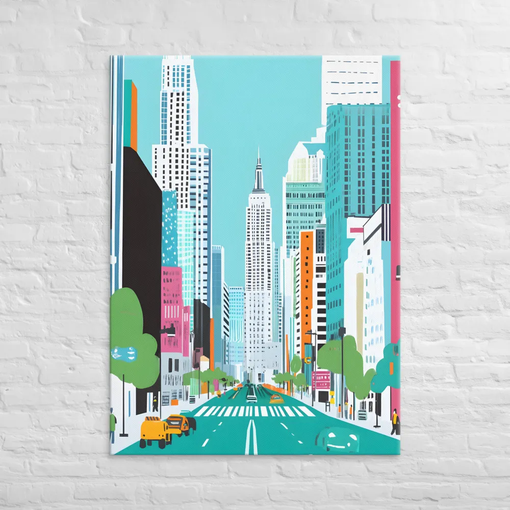 Urban Symphony: A Modern Cityscape | Canvas | 40″×55″