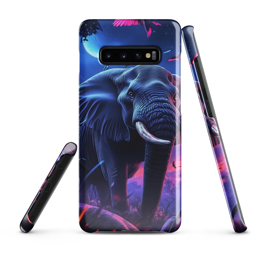 Ethereal Majesty: The Elephant of Twilight | Phone Case |  S10 Plus | Snap Case | Glossy