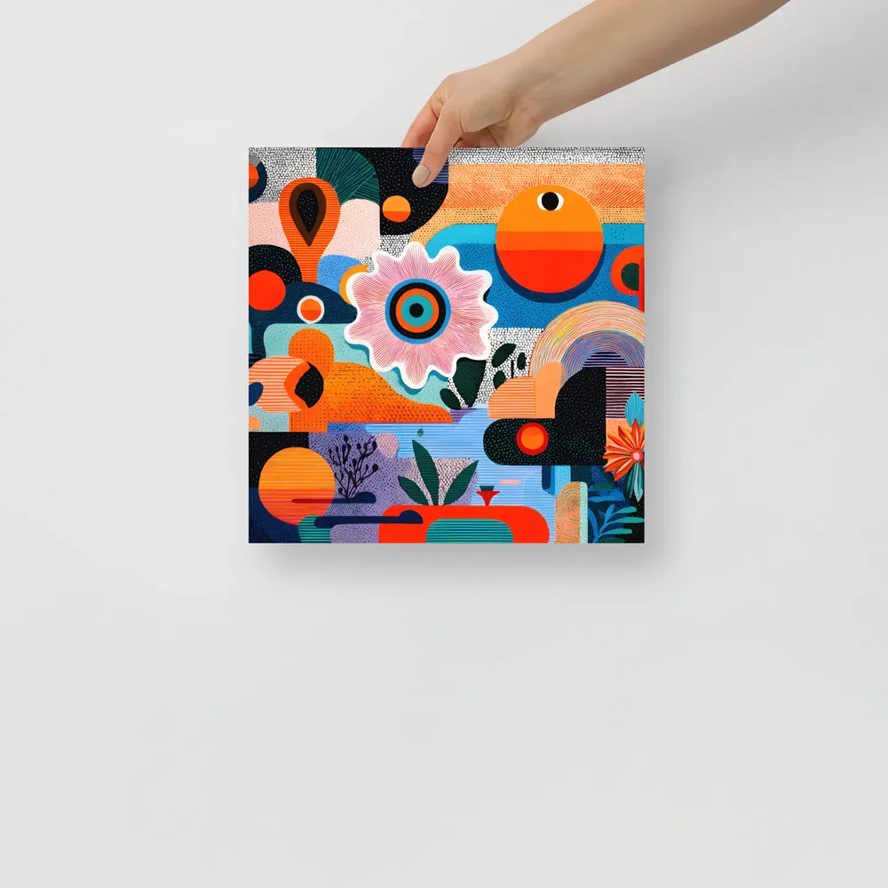 Blooming Geometry 
 Poster | 12″x 12″