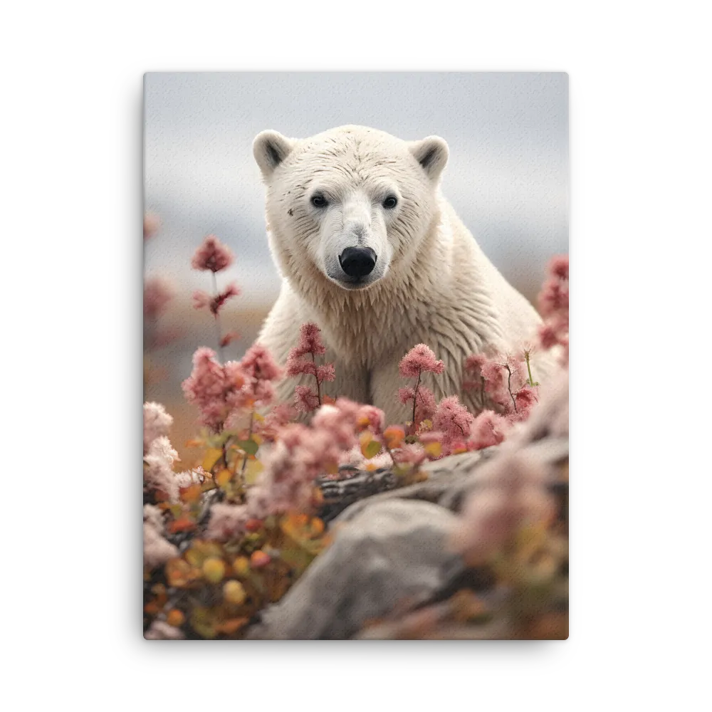Curiosity Among Blooms: The Polar Bear
