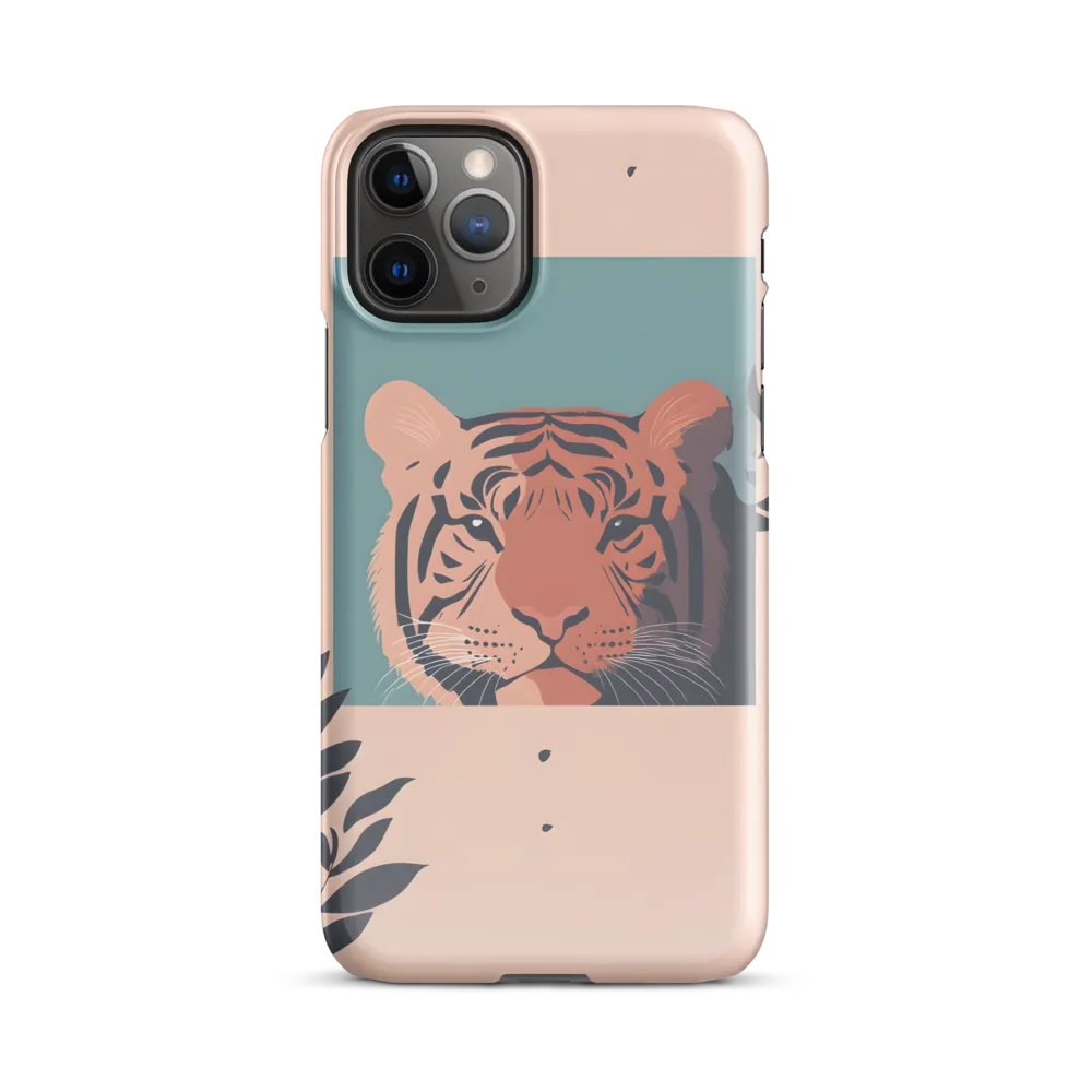 Framed Tiger in Peach and Teal