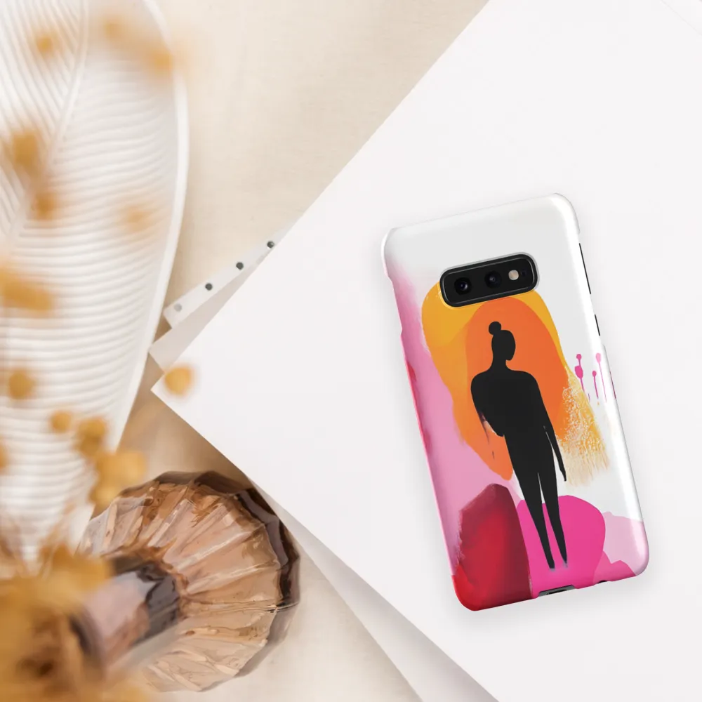 Silhouette in Colorful Abstraction