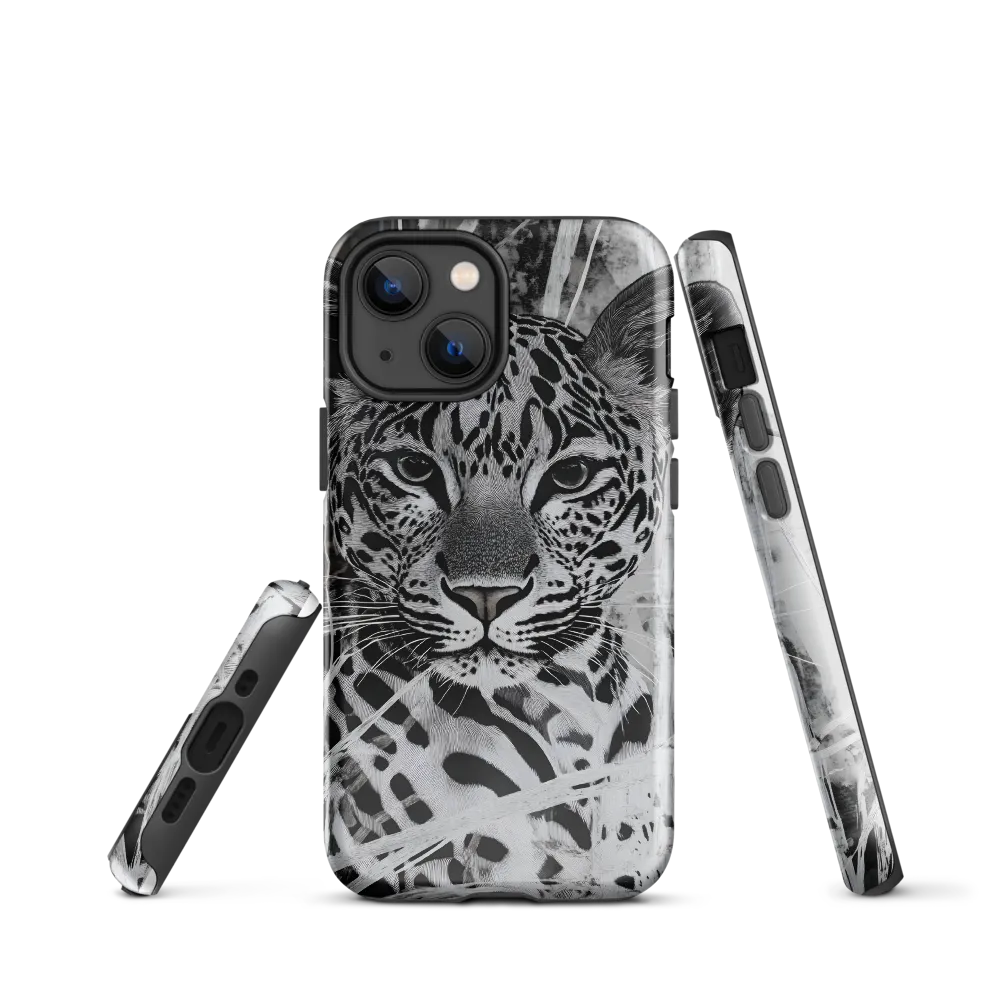 Majestic Gaze: The Leopard's Portrait | Phone Case |  13 mini | Tough Case | Glossy