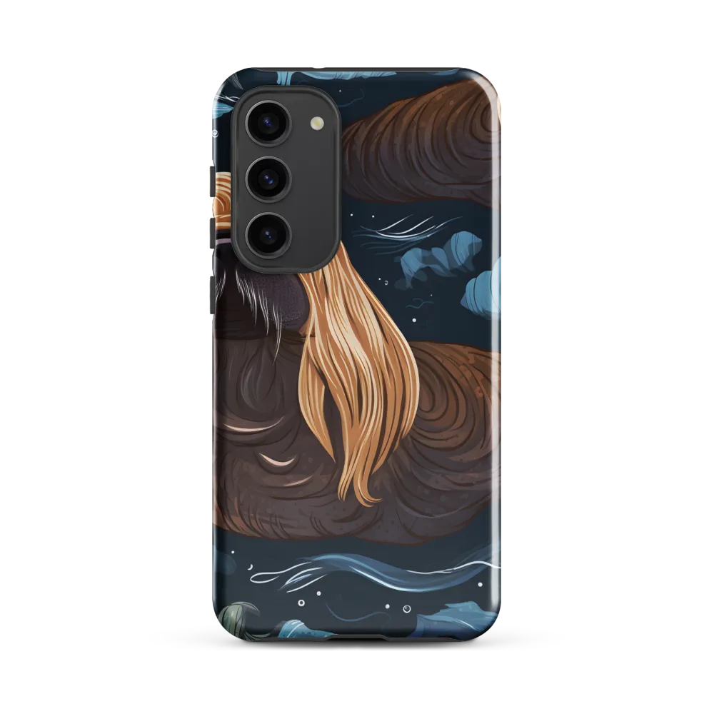 Whimsical Walruses in Deep Blue