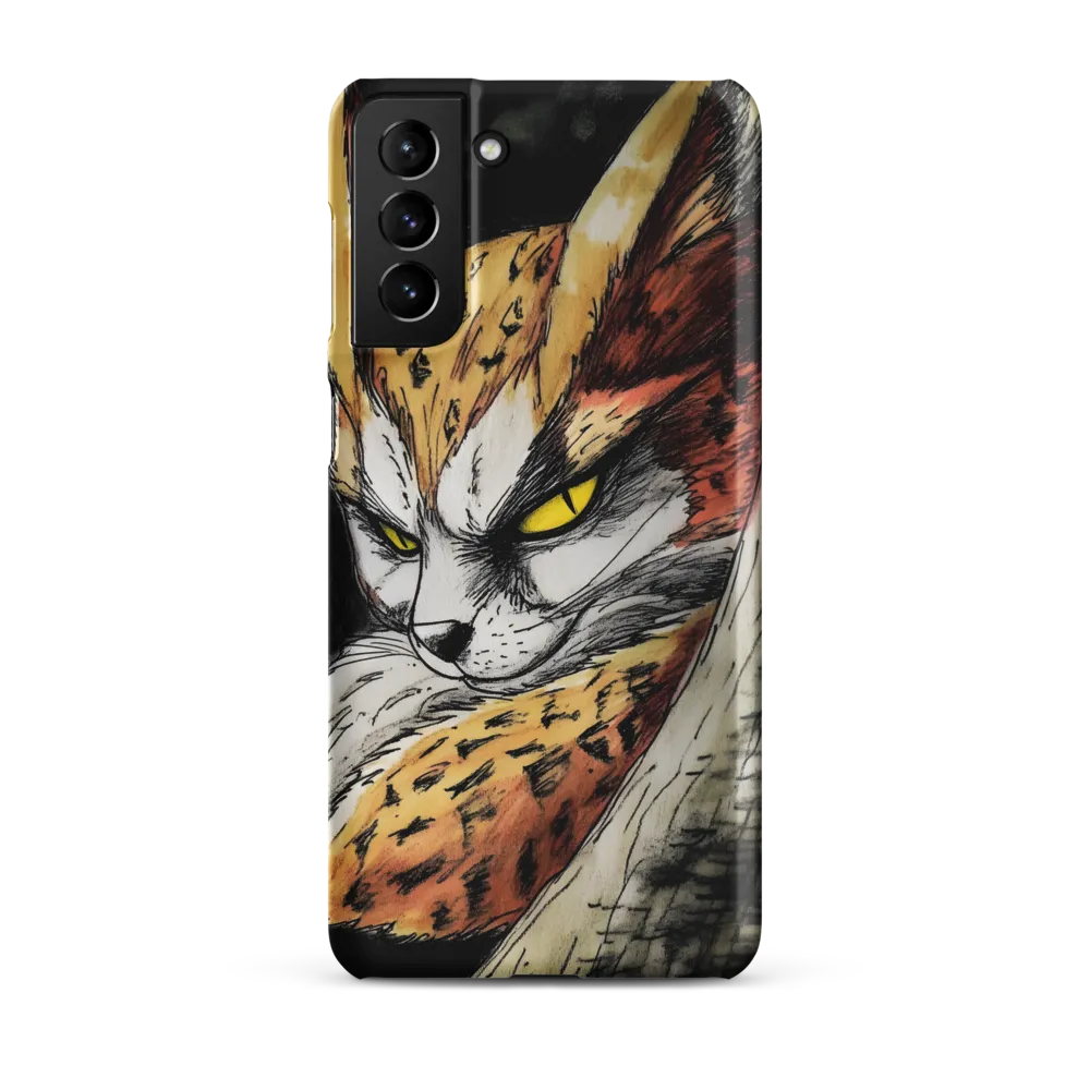 Fierce Gaze of the Wild Cat | Phone Case |  S21 Plus | Snap Case | Matte
