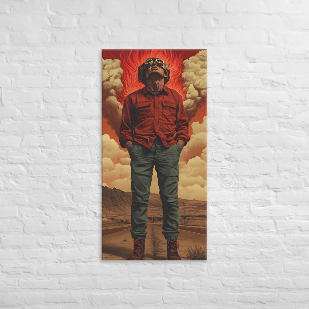 Defiant Spirit in a Surreal Landscape | Canvas | 24″×48″