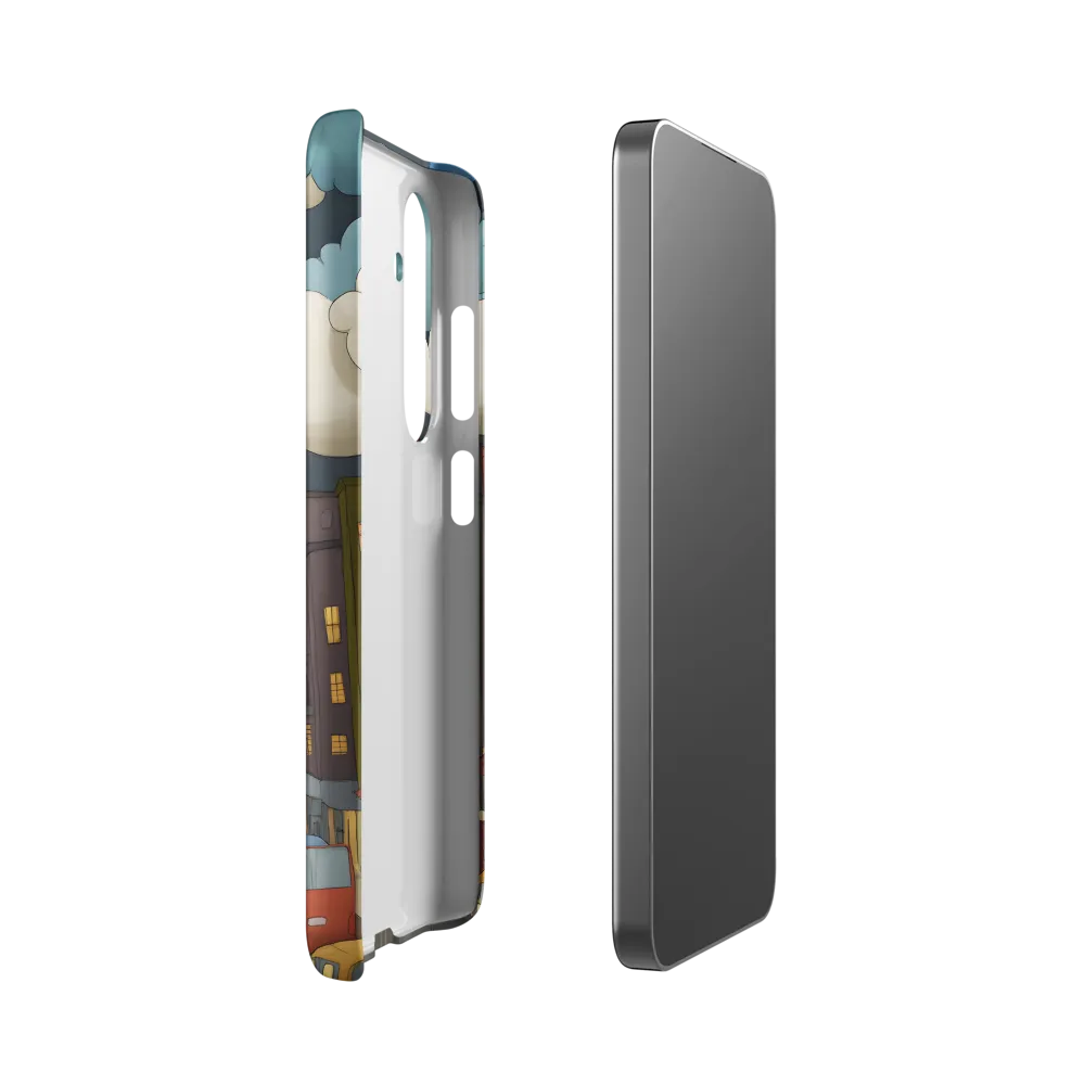 Urban Symphony: A City Awakens at Dusk | Phone Case |  S24 | Snap Case | Matte