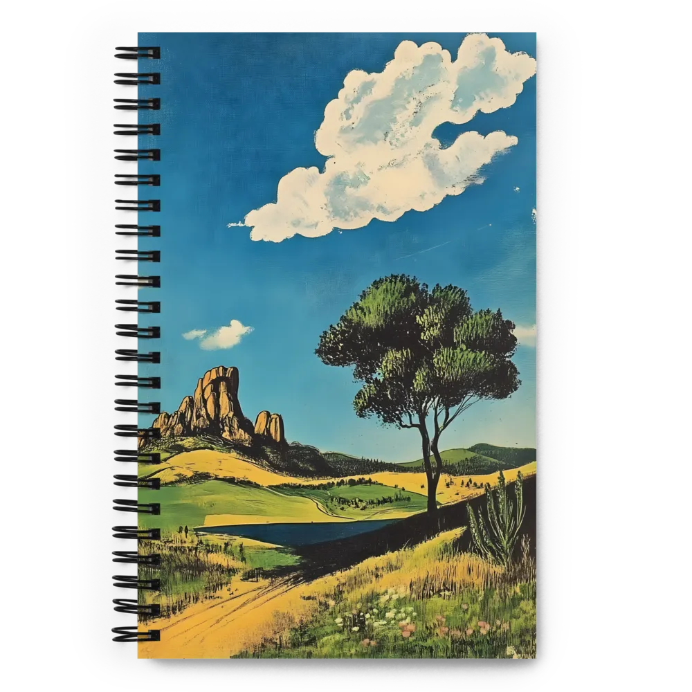 Serenity in Nature: A Realistic Landscape | Spiral Notebook