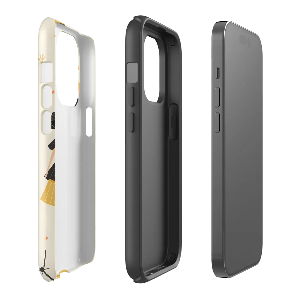 Whimsical Patterns of Nature and Femininity | Phone Case |  14 Pro | Tough Case | Matte