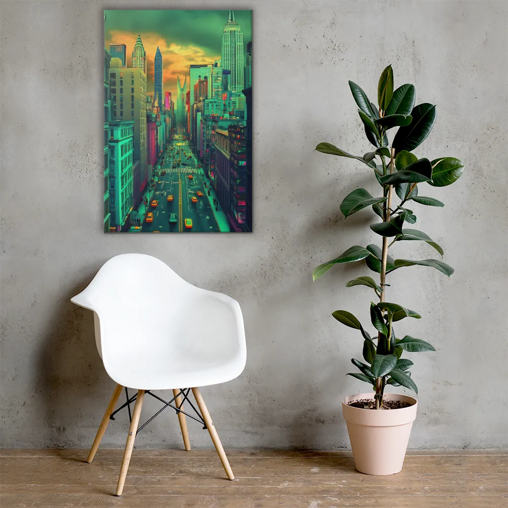 Urban Surrealism: Neon Dreams | Canvas | 24″×36″