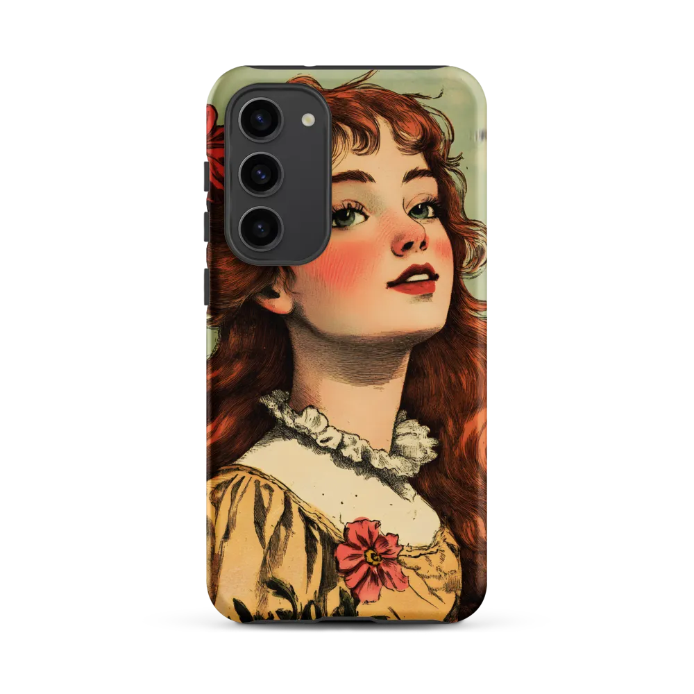 Whimsical Portrait of a Flower-Adorned Girl