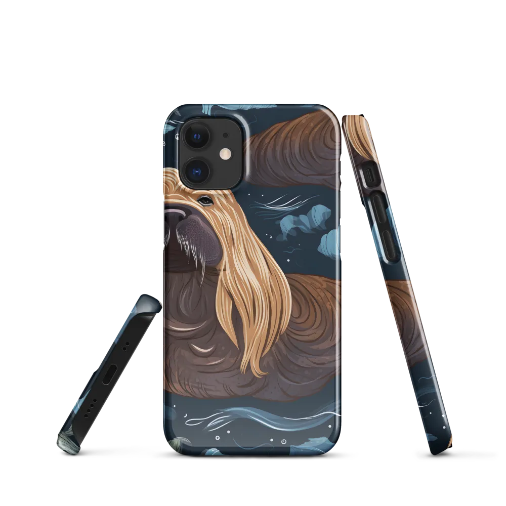 Whimsical Walruses in Deep Blue